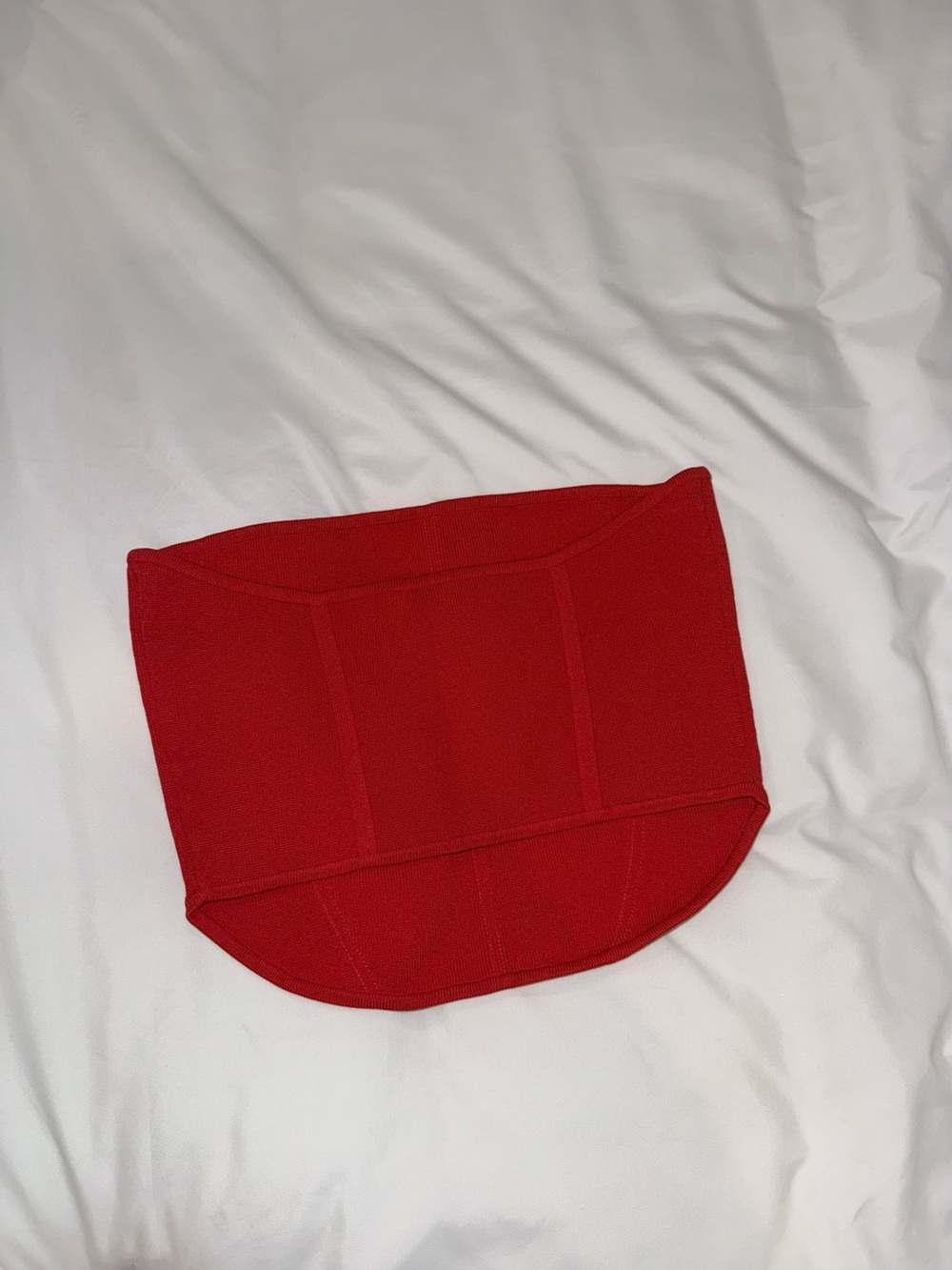 Babaton Red Knit Strapless Tube Top Women’s Small